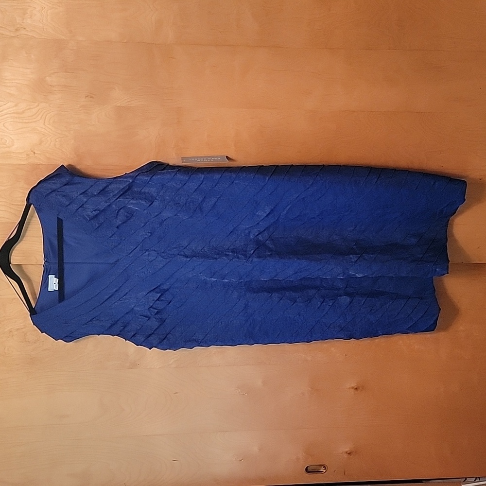 London Times Woman Royal Blue Tiered Dress